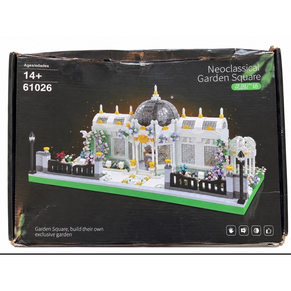 NEW Neoclassical Garden Square Building Block Set 61026 Architecture Model 14+